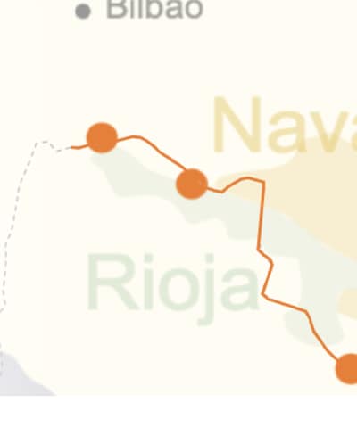 kaart van de streek rond Ribera del Duero
